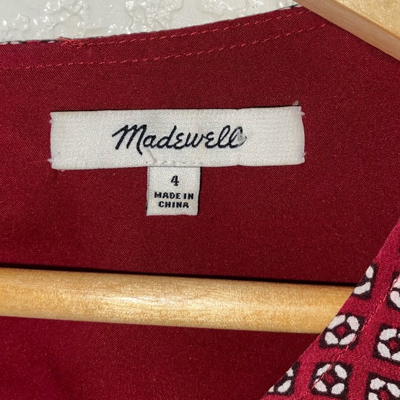 Madewell 100% Silk Pattern Print Pullover Drop-Waist Dress - Picture 8 of 16